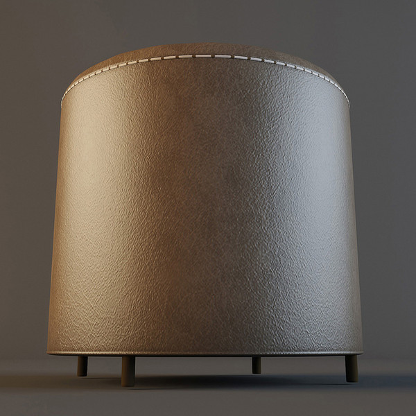 padded stool 3d max - Padded stool_02 by mifody